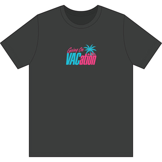 Vacation Graphic Tee — "Going On VACation" Retro Palm Beach T-Shirt