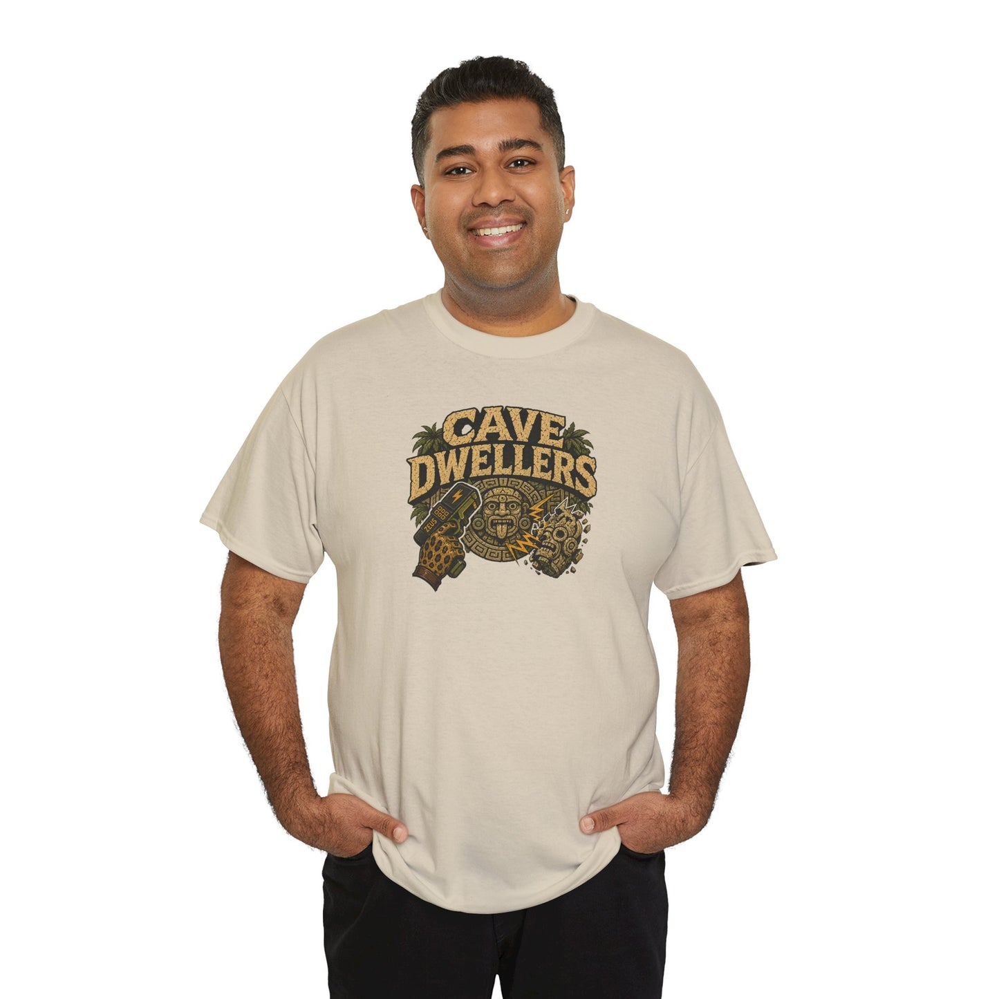 Cave Dwellers T‑Shirt — Retro Miner Explorer Graphic Tee