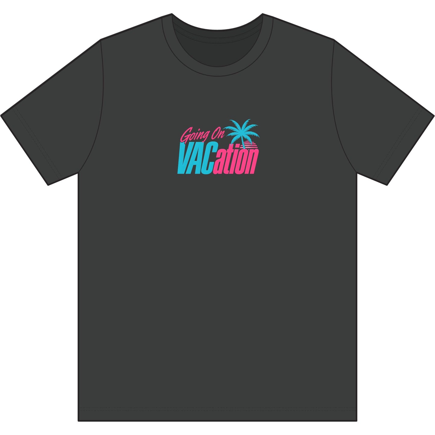 Vacation Graphic Tee — "Going On VACation" Retro Palm Beach T-Shirt