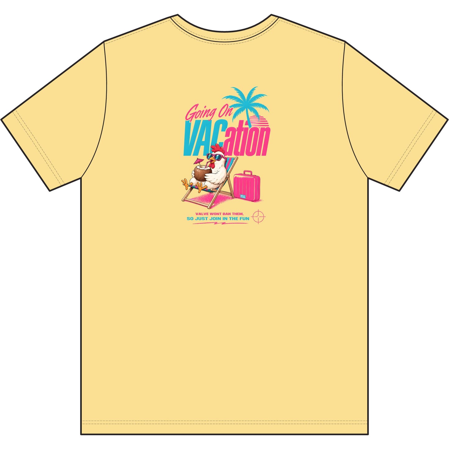 Vacation Graphic Tee — "Going On VACation" Retro Palm Beach T-Shirt