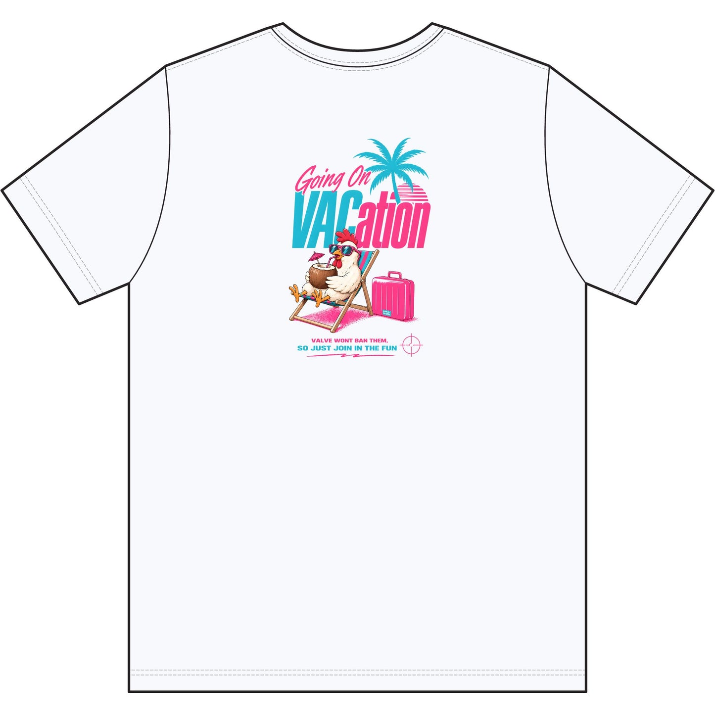 Vacation Graphic Tee — "Going On VACation" Retro Palm Beach T-Shirt